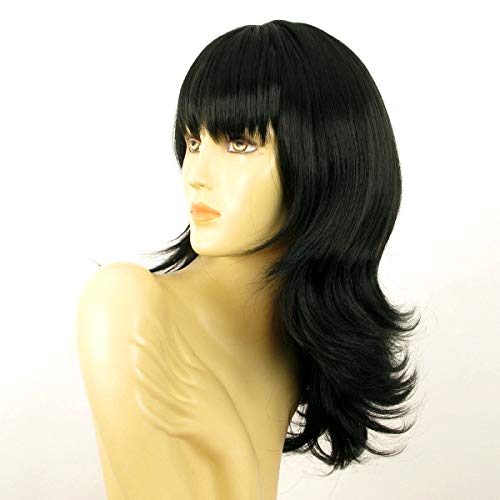 Parrucca donna semi lunga nero GLADIS 1B peruk