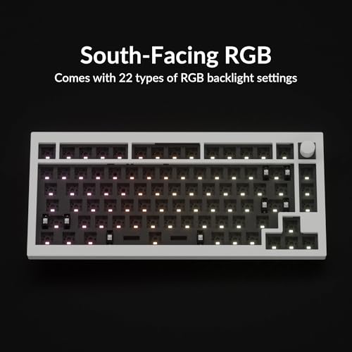 Image of Keychron Q1 Max QMK /VIA Custom Wireless Mechanical Keyboard Barebone Version, RGB Backlit Hot Swappable Full Metal 2.4GHz /Bluetooth /Type-C Gaming Keyboard with