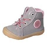 RICOSTA Georgie 1202402450 Gragit/Blush (grau) - Winterstiefel Mädchen Baby - Kinderschuhe Gefütterte Kinderstiefel Gr. 18-42, Grau, Leder (Barbados)