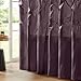 Madison Park Laurel Semi-Sheer Plum Shower Curtain Purple– Lightweight Faux Silk Fabric, 72x72 in, Light Filtering, Modern Style Bathroom Curtain Textured Tufting Detail Modern Mid-Century Bathroom Decor