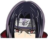 DW – Itachi Peeker Anime Peeking - Sticker Graphic Water Bottles, Lunch Box, Skateboard, Laptop, Car, Truck, Windows | 4”