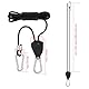 4 STK Ratchet Hangers, Seilratsche mit Haken, einstellbare Seil Ratsche mit Haken, Seilhaken Ratsche, 2M 1/8 Zoll Verstellbarer Seilaufhänger Seilzugratsche Ratschenseil für Pflanzenlampe Licht Grow