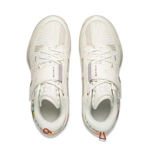 Image of LI-NING Wade 808 4 Ultra Men's Basketball Shoes Anti-Slip Professional Shock Absorption Sneakers Champagne White ABAU031-15 US 8.5