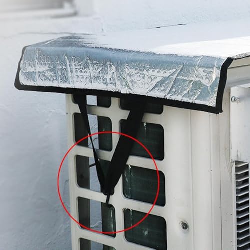 Image of AC Outdoor Unit Protector, 95x46cm Aluminum Film Cover for AC Compressor, Weather-Resistant AC Outdoor Unit Cover, Protection from Sunlight Dust and Rain