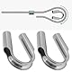 ECSiNG Drahtseilschlauch-Fingerhut aus Edelstahl, 6 mm, 6 mm, Drahtseilkausche für Drahtseil, Kabelzubehör, 304, Silber, 4 Stück