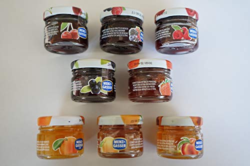 Menz & Gasser - Mermeladas Individuales Surtidas de 8 Sabores, 40 Tarros...
