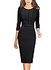 VFSHOW Womens Black and White Striped Spring Fall ... #1