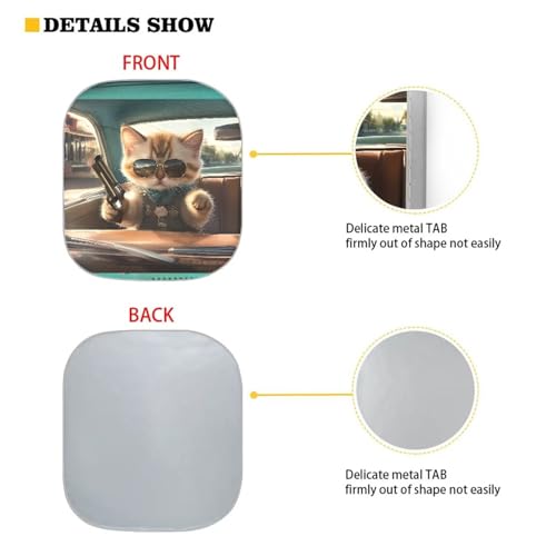 Image of Western Cowboy Cat Sunshade Visor 2 PCS Car Windshield Sun Shade Easy Installation Foldable Automotive Interior Accessories for Sun Protection Sun Shade for UV Protection