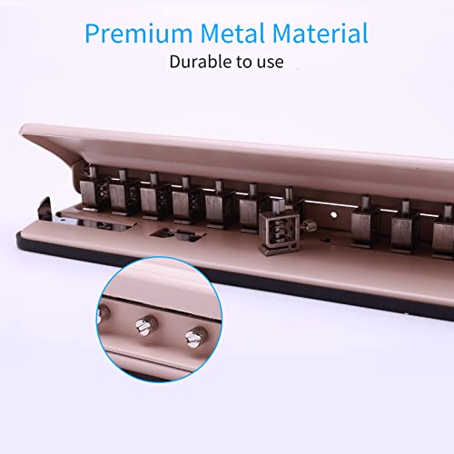 Handheld Cogumelo DIY Perfurador de 12 Furos Cortador de Papel com Régua 6 Folhas Capacidade de Perf