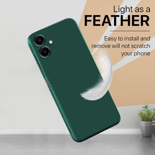 Image of Back Cover for Samsung Galaxy A06 4G / A06 5G | Full Camera Protection | Premium Liquid Silicon Case | Flexible Bumper Case for Samsung Galaxy A06 4G / A06 5G (Green)