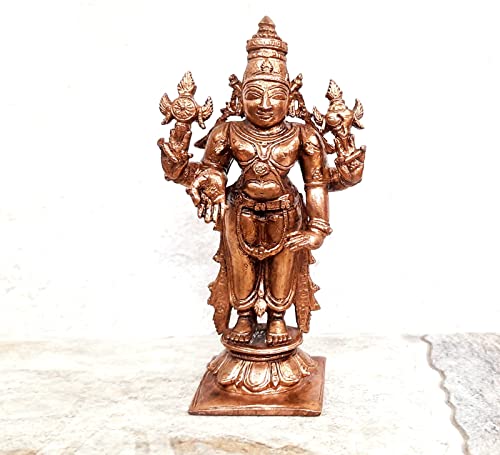 Image of Lord Venkateswara Murti Copper - 3.9 in - Pack of 1