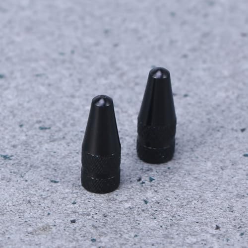 12 tapones de válvula de aleación de aluminio para bicicletas, tapas antiherrumbre y antipolvo para válvulas francesas, negros, fáciles de instalar con rosca lisa, para bicicletas de carretera y montaña miniatura 3