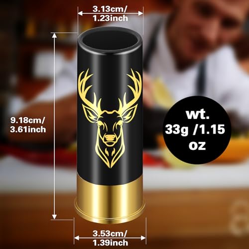 Deer Head Plastic Shot Glasses, Set of 4 with Gift Box, 12GA Stag Hunting Gifts - Image 4