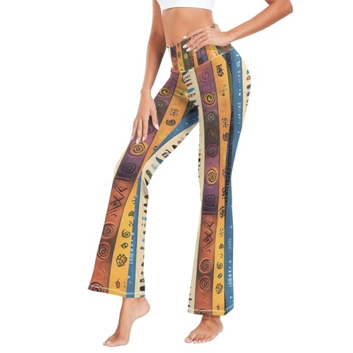 Legging de yoga ethnique avec ceinture haute extensible pour un bien-être total