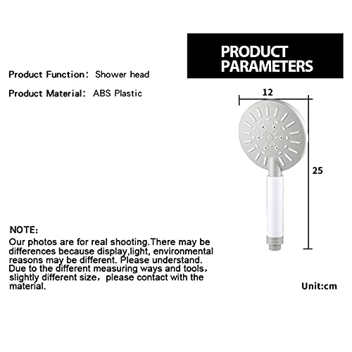 Cabezal de Ducha Portátil LaseVe ABS Blanco y Gris miniatura 5