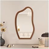 4. Diseño elegante: este espejo de tocador de madera presenta una forma irregular simple y se puede aplicar a cualquier pared o colocar en un escritorio como espejo de tocador, que combina perfectamente con la decoración de su hogar.