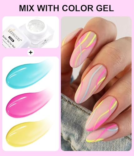 Gel Spider 3D para uñas 8g con polvo cromado dorado y plateado miniatura 4