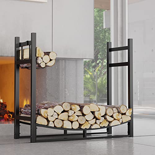 Fire Beauty Fireplace Log Rack With Kindling Holder Firewood Holder For Wood Storage Storage Log Holder (14.3Lb) #TOP1