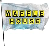 Dorm Room Flags Waffle House Flag 3X5 Feet Polyester Cloth Uv Resistant Fading Flag Perfect for College Football Games Fraternities Parties Decor Banner
