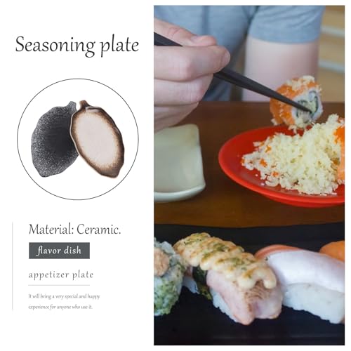 TOYANDONA 2 Pièces Assiette à Hors-d'œuvre en Céramique Rétro, Feuille – vue 7
