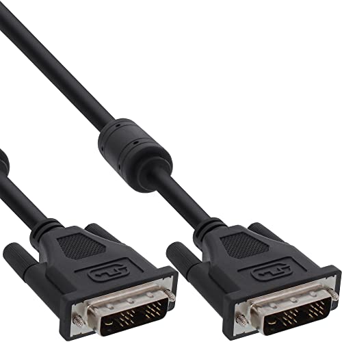 InLine 17764 DVI-D Kabel, digital 18+1 Stecker / Stecker, Single Link, 2 Ferrite, 3m