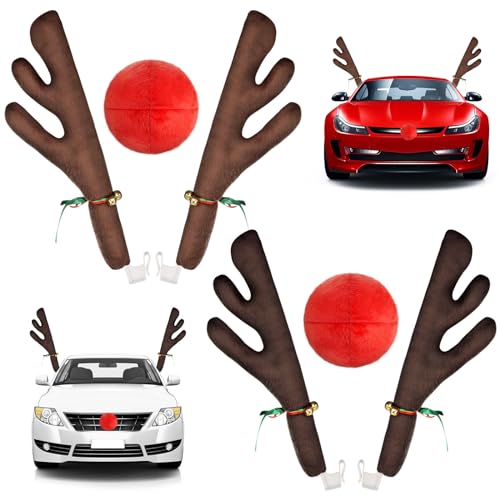 2 Pack Car Antlers For Christmas