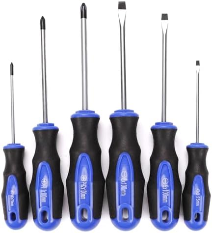 Navegando 6-Piece Magnetic Screwdriver Set with Cr-V Steel, Non-S...