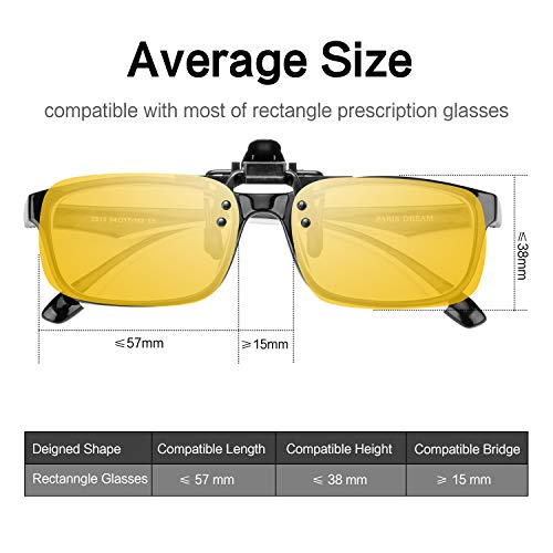 Buy Clipon Sunglasses, Splaks Unisex Polarized Frameless Rectangle