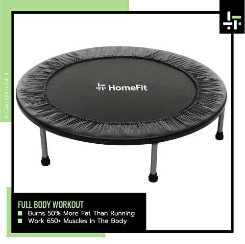 HomeFit - Fitness Rebounder Mini-Trampolin – Faltrahmen Design & Tragetasche – 1 m Durchmesser – Innen- und Außenbereich… – Bild 3