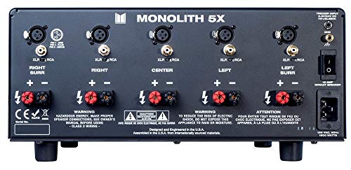 Monolith Multi-Channel Power Amplifier - Black With 5X200 Watt Per Channel, Xlr Inputs For Home Theater & Studio #TOP3