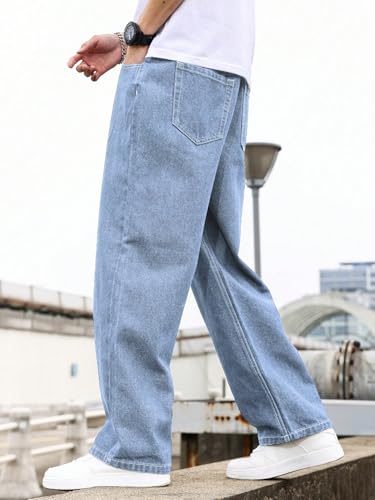 Image of KOTTY Men's Straight Fit Denim Jeans - Modern Regular Cut with Soft Fabric for Effortless Casual and Smart Look