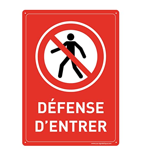 Panneau Défense d'entrer PVC rigide 350x490 mm signalisation extérieure - 2