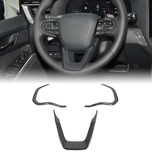 Car Steering Wheel Button Frame Cover Trim Compatible with 2024 2025 Lexus GX 550, Car Center Console Interior Panel Protection Frame Trim Decoration Accessories (Carbon Fiber Pattern)