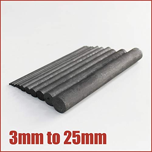Kamas graphite carbon rod cylinder electrode welding mixing stirring stick melting machined metal thick - (Diameter: 8mm)