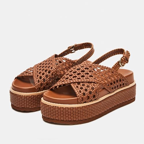 Woven Platform Sandals for Women Comfortable Open Toe Design with Breathable Material for Dressyor Casual Occasions2