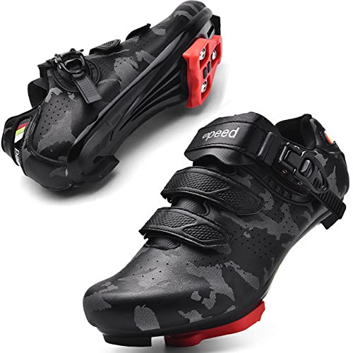 Ziitop Mens Road Cycling Riding Shoes Indoor Bike Shoes Compatible Cleat Spd Shoes Outdoor With Delta Cleats cover