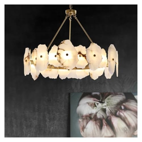 Modern Natural Marble Chanderlier Luxury LED Stone Pendent Light Living Room Bedroom Kitchen Art Decoration Dining Room Hanging Lamp,Luxury Style
