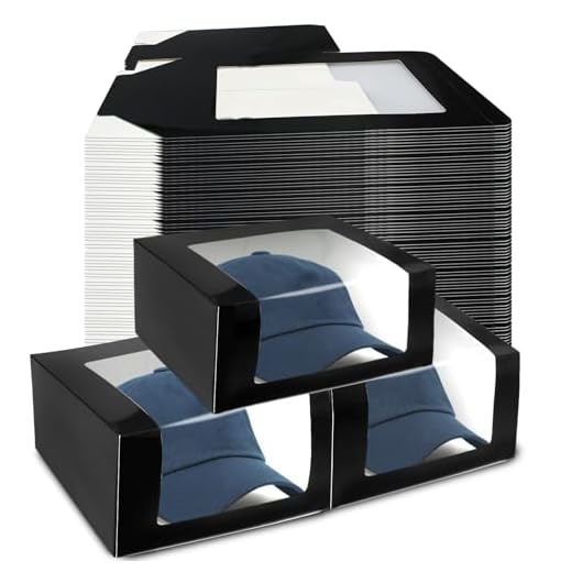 How to pack a baseball cap in luggage TANEMUDO 55 Pcs Baseball Cap Display Boxes