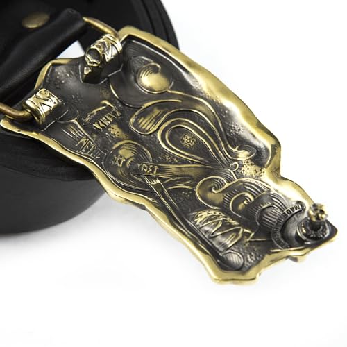 Grey Wolf belt buckle on leather belt, Handmade wolf head solid brass belt buckle, Belt buckle the wolf3