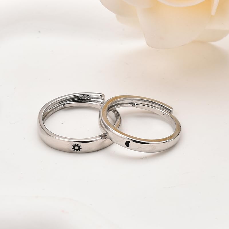 Matching Rings for Couples Sun and Moon Ring Set Valentines Day Gifts for Wife Husband Anniversary Presents for Couples Gift Ideas BF and GF Wedding Gifts for Bride and Groom Gift for Best Friends4