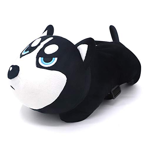 seemehappy Cute Plush Husky Dog Napkin Tissue Box Case Holder for Car Armrest