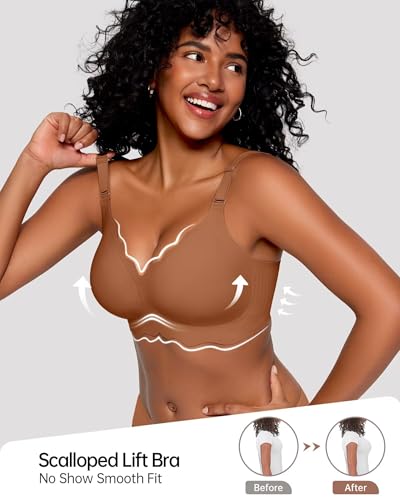 Image of Vertvie Jelly Bras for Women No Underwire Wireless Push Up Bra Full Coverage Bralettes Seamless Comfort Everyday Sports Bra