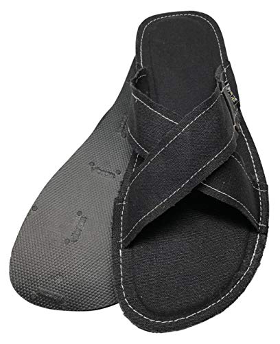 Nomadic State of Mind- Hemp Flop | Black | 100% Hemp | Non-Skid Soles | Men and Women’s Sizes | Lightweight | Strong | Long lasting | Vegan Friendly