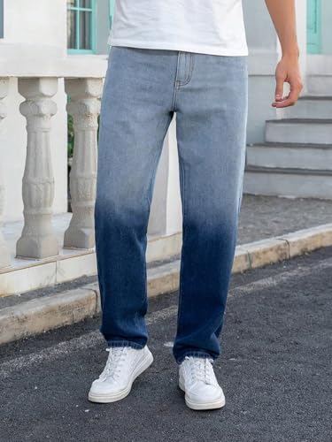 Image of URBAN POCKETS Jeans for Men | Relaxed Fit | Baggy Wide Leg | Streetwear Denim | Everyday Comfort (U-22)