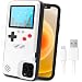 Produktbild Spielekonsolenhülle für iPhone,LucBuy Schutzhülle mit Eigener Stromversorgung und 36 Spielen,Cooles Farbdisplay,Stoßfeste Videospiel-Handytasche iPhone 12 Mini - Weiß