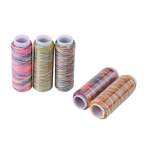 5 hilos de bordado multicolor en degrade, 120.3 yd, poliéster miniatura 7