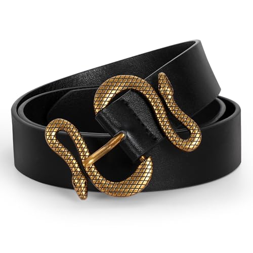 CESCOSI Women Leather Belt with Snake Buckle Fashion Women Belt for Jeans Pants Dresses2