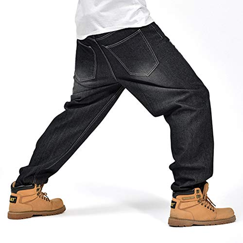 LUOBANIU Men's Baggy Jeans Vintage Hip Hop Y2k 90s Style Denim Loose Fit Dance Skateboard Pants4