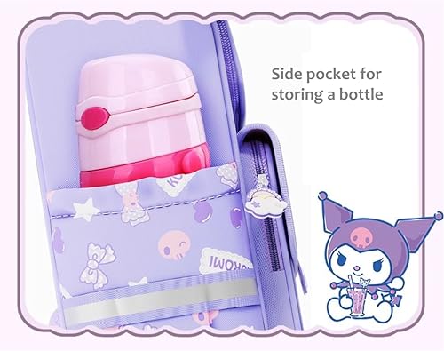 Many Rainbows Mochila escolar Hello Kitty com desenho animado japonês, rosa, 38 x 27 x 16cm, Casual