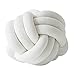 THEE Knot Kissen Knotenkissen Nordische Kopfkissen Baby Bett Zimmer Dekor Spielzeug (Weiß, Rund)